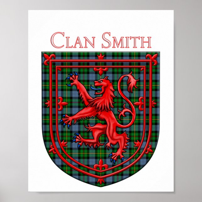Smith Tartan Scottish Plaid Lion Rampant Poster (Vorne)