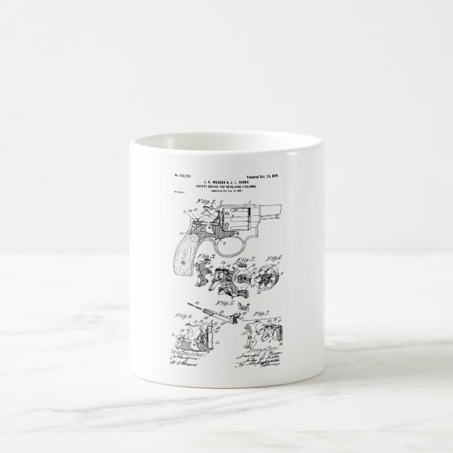 Smith und Wesson Hammerless Pistol 1898 Patent Kaffeetasse (Mittel)