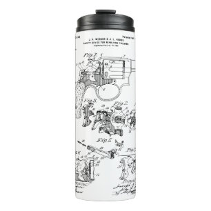 Smith und Wesson Hammerless Pistol 1898 Patent Thermosbecher