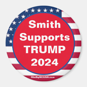 Smith unterstützt TRUMP 2024 Red Patriotic Magnet