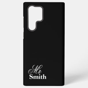 Smith White Personalisiert Name Black Samsung Galaxy Hülle