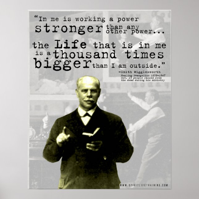 Smith Wigglesworth Zitat Poster - "Life" (Vorne)