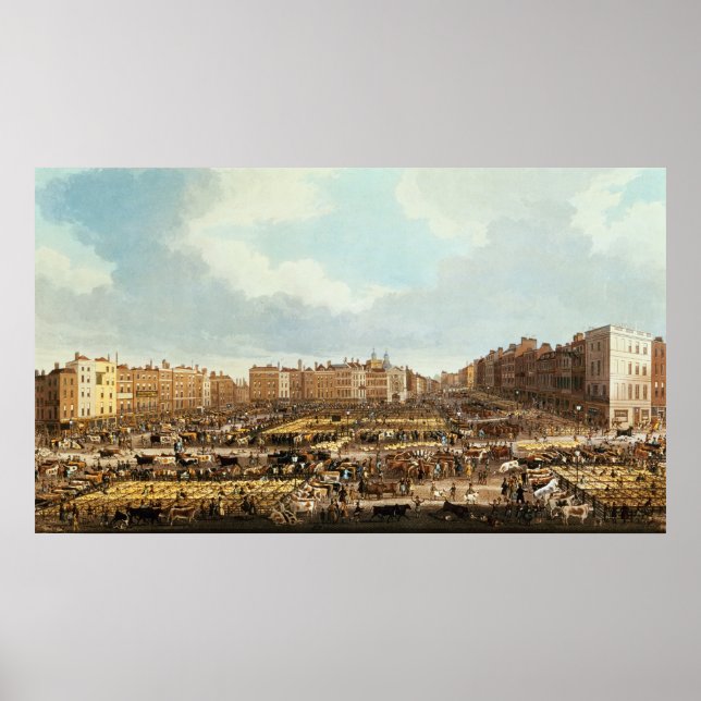 Smithfield Market, graviert von R.G. Reeve Poster (Vorne)