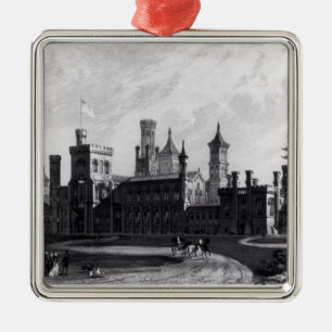 Smithsonian Institution vom Südwesten Silbernes Ornament