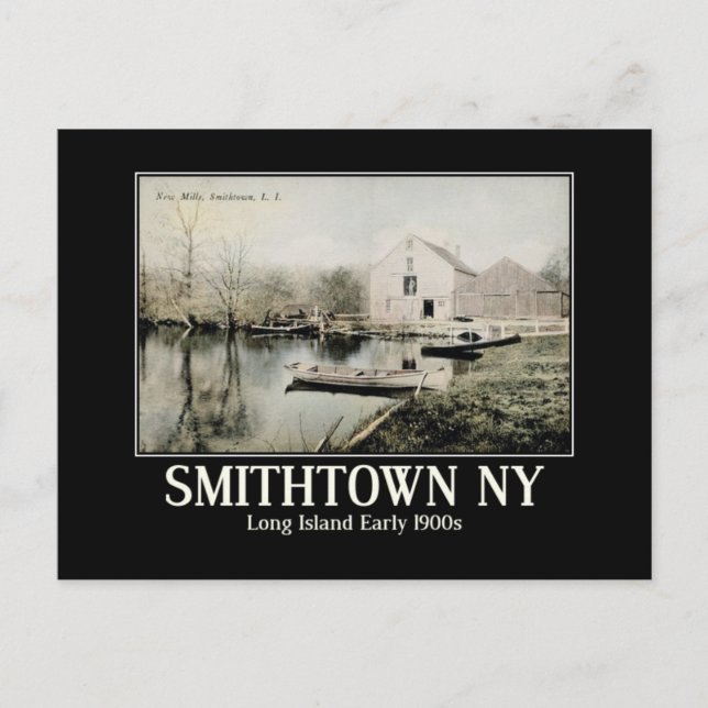 Smithtown NY Long Island Vintag Inspiriert Postkarte (Vorderseite)