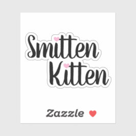 Smitten Kitten Cute Valentine Aufkleber