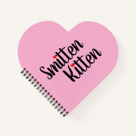Smitten Kitten Cute Valentine Heart Shaped Notizbuch
