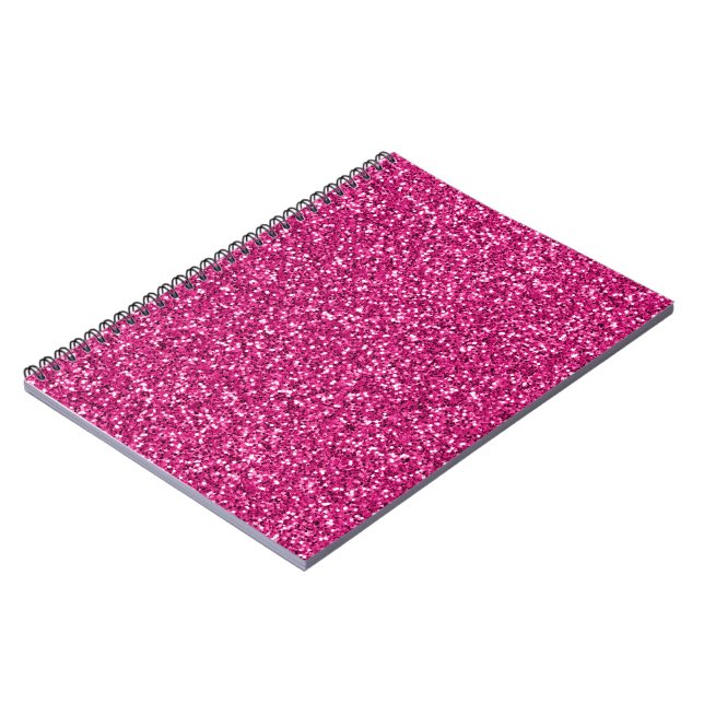 Smitten Pink Glitzer Notizblock (Linke Seite)