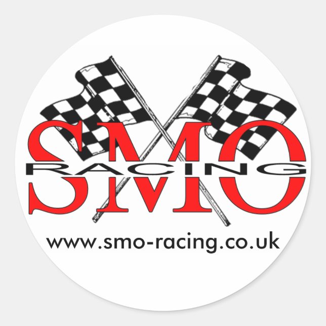 SMO-Racing Runder Aufkleber (Vorderseite)