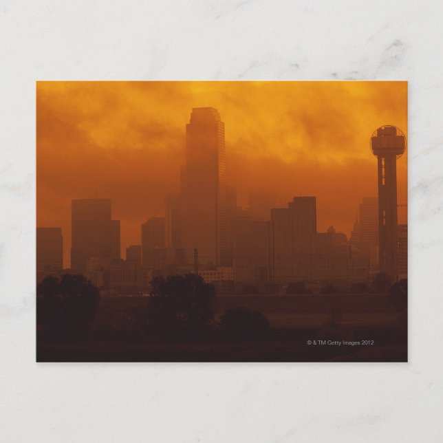 Smog in der Stadt Postkarte (Vorderseite)