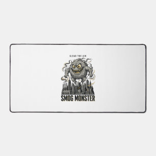 Smog-Monster-Shirt Vintage-Gravur Öko-Warnung A Schreibtischunterlage