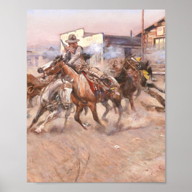 Smoke 45, 1908 Charles Marion Russell Poster (Vorne)