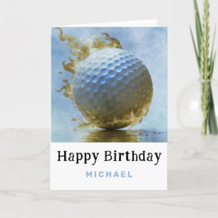 *~* Smoke Blue AP94 Golf Ball Geburtstagskarte Dankeskarte