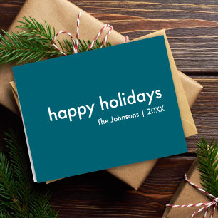 Smoke Blue   Dusky Moody Minimalist Christmas Feiertagskarte