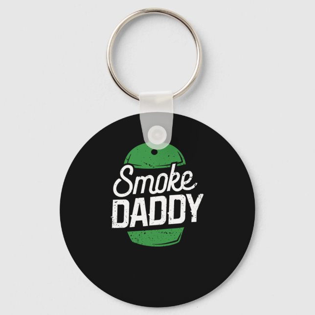 Smoke Daddy Green Egg Pitmaster Vater Grillen Gril Schlüsselanhänger (Vorderseite)
