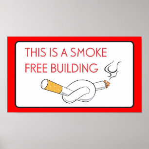 Smoke Free Building No Smoking Sign Poster