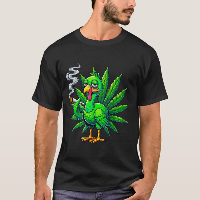 Smoke Joint Turkey Funny Thanksgiving Tee 1  (Vorderseite)