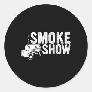 Smoke Show Funny Grillen Grillen Grill Grill Brurn Runder Aufkleber