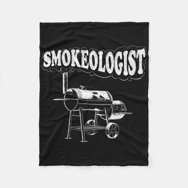 Smokeologin - Funny Pitmaster Grillen Smoker Grill Fleecedecke (Vorderseite)