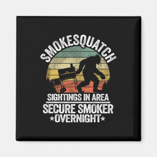 Smokesquatch Sasquatch Rauchen Fleisch Grill Funny Magnet