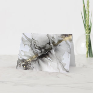 Smokey Black Gray Gold Dankeschön Karte