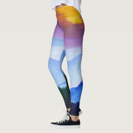 Smokey Gebirgssonnenuntergang Leggings