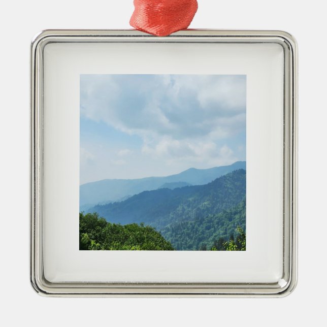 Smokey Mountains Ornament Aus Metall (Vorne)