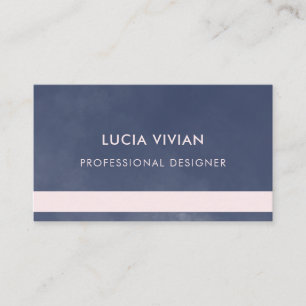 Smokey Navy Blue Minimalistisch Modern Beruflich Visitenkarte