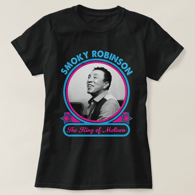Smokey Robinson der König von Motown T-Shirt (Design vorne)