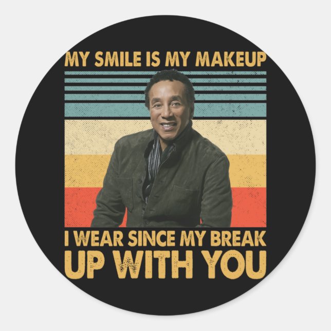 Smokey Robinson Quotes - Sobald Sie ein Motown-Art Runder Aufkleber (Vorderseite)