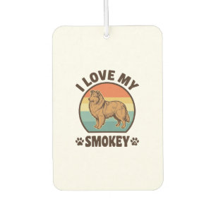 Smokey Sheltie Hund Vintage Sonnenuntergang Shirt Autolufterfrischer