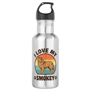 Smokey Sheltie Hund Vintage Sonnenuntergang Shirt  Edelstahlflasche