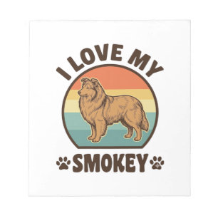Smokey Sheltie Hund Vintage Sonnenuntergang Shirt  Notizblock