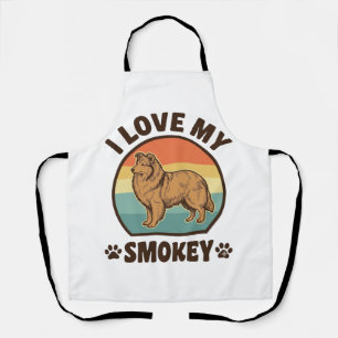 Smokey Sheltie Hund Vintage Sonnenuntergang Shirt Schürze