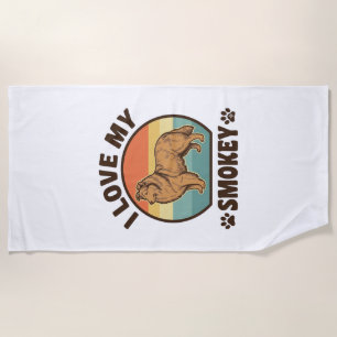 Smokey Sheltie Hund Vintage Sonnenuntergang Shirt Strandtuch