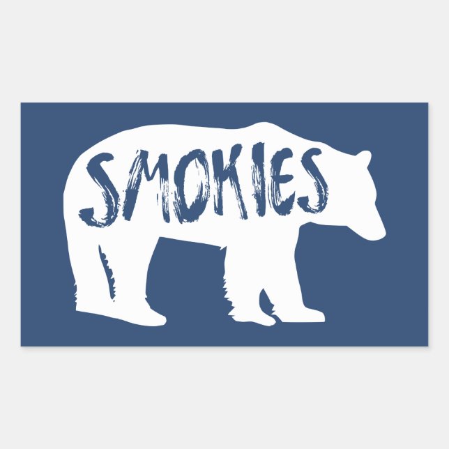 Smokies Bear Rechteckiger Aufkleber (Vorderseite)