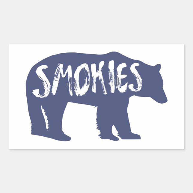 Smokies Bear Rechteckiger Aufkleber (Vorderseite)