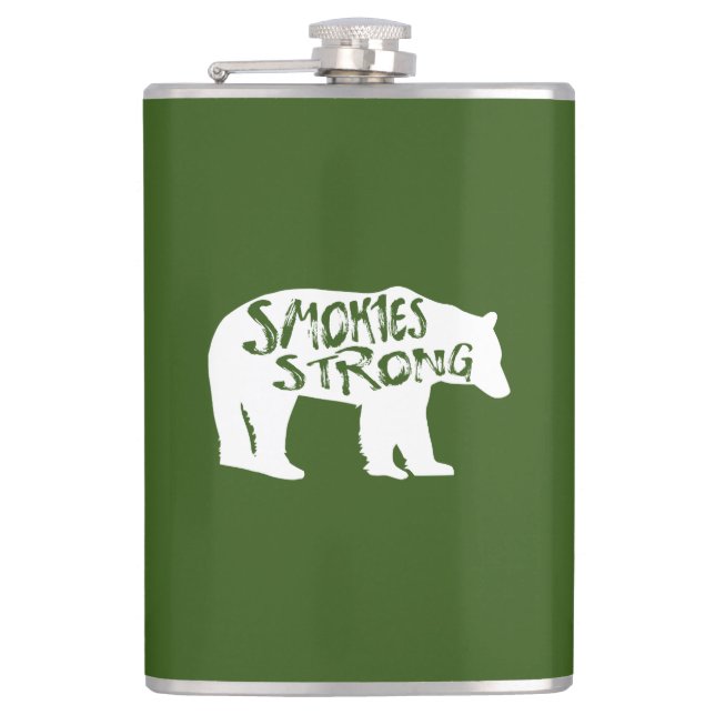 Smokies Starker Bär Flachmann (Vorderseite)
