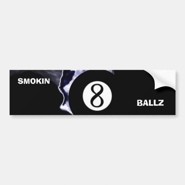 Smokin 8 Ballz Autoaufkleber (Vorne)