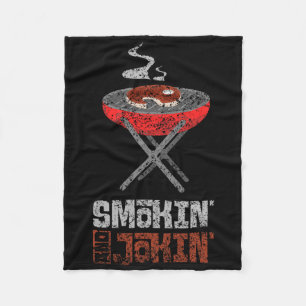 Smokin' and Jokin' Grill Fleisch Rbecue Grillen Gr Fleecedecke