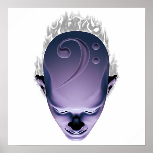 Smokin-Bass-Kopf Poster (Vorne)