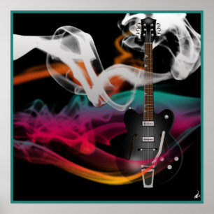 Smokin' Guitar Poster