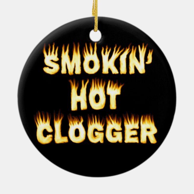 Smokin heißer Clogger Tanz Keramikornament (Hinten)