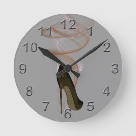 Smokin Stilett-Schuh-Kunst Runde Wanduhr