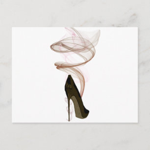 Smokin Stiletto Shoe Art Postkarte