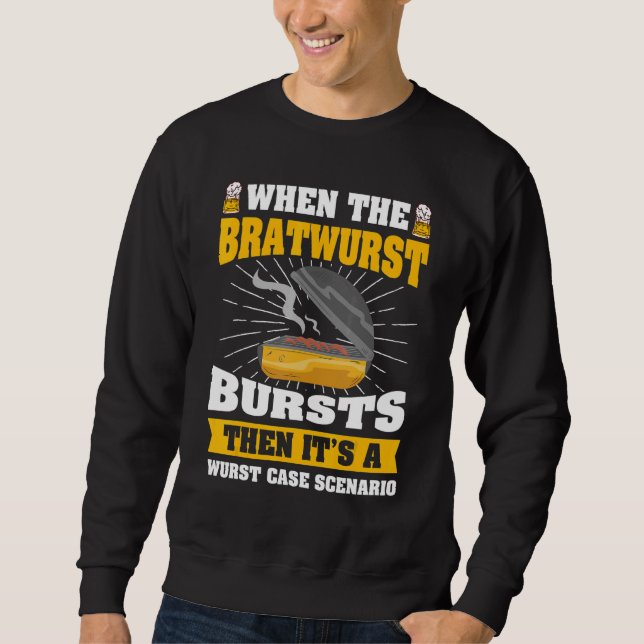 Smoking And Grilling German Wurst Sweatshirt (Vorderseite)