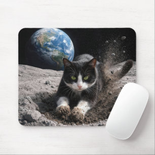 Smoking-Cat-Gräbt-einen-Mondkrater Mousepad