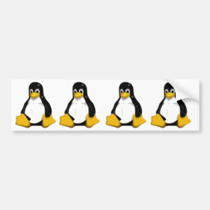 Smoking der Linuxlogo-Pinguin Autoaufkleber
