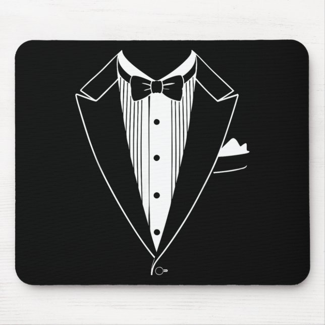 Smoking-Hemd Männer Frauen Kinder Tux Anzug Fliege Mousepad (Vorne)