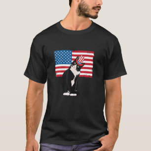 Smoking-Katze 4. Juli-Hut-Patriotisches Geschenk E T-Shirt